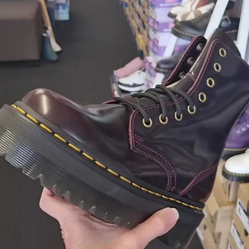 Dr Martens - Jadon Cherry Red Arcadia Leather Boot 8 up